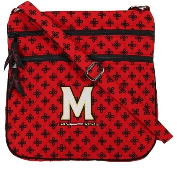 🆕Vera Bradley University of Maryland Terrapins TripleZip Hipster Crossbody Bag - Picture 1 of 11